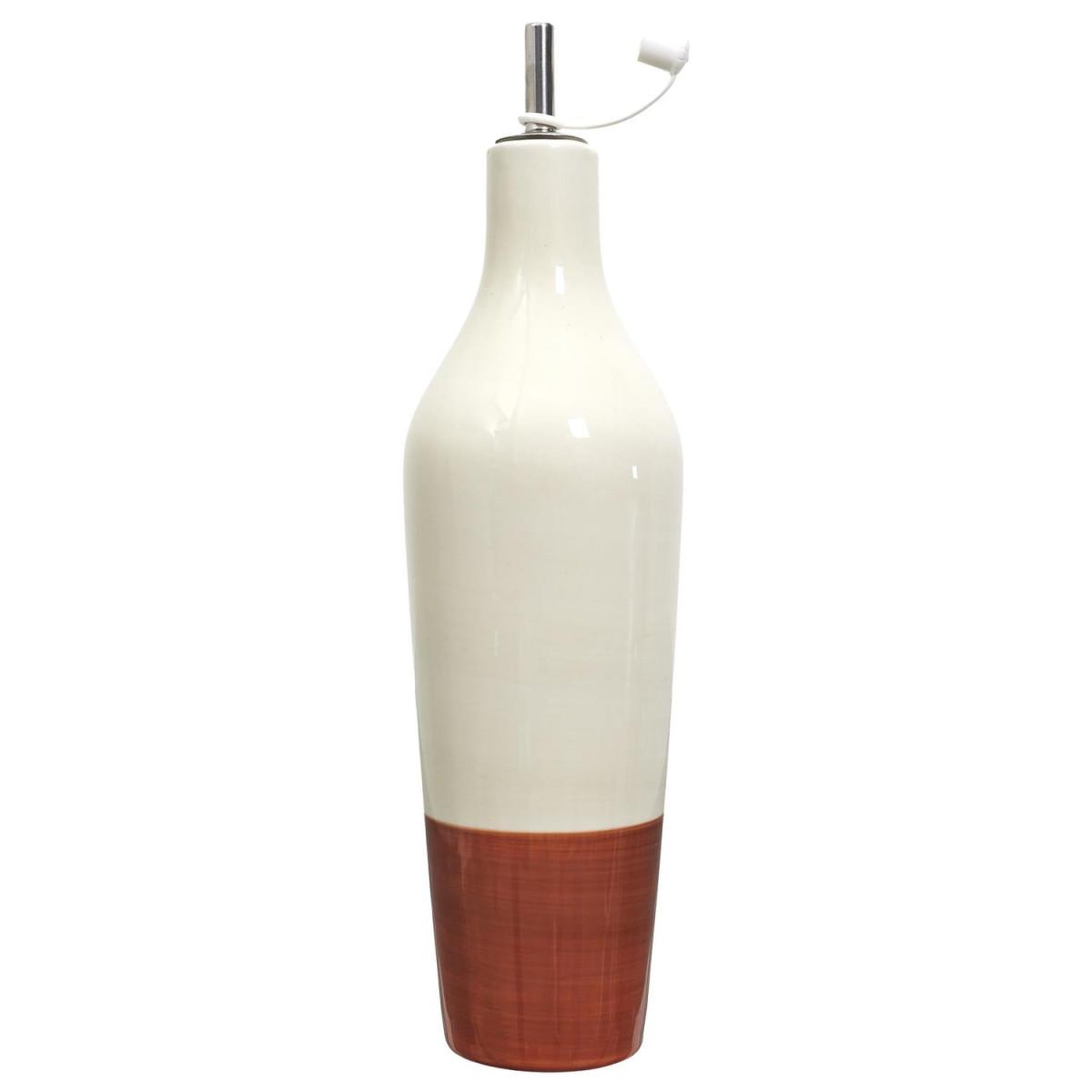 Voir la diapositive 2 : The Home Deco Factory Huilier en céramique  bicolore  67cl orange & blanc
