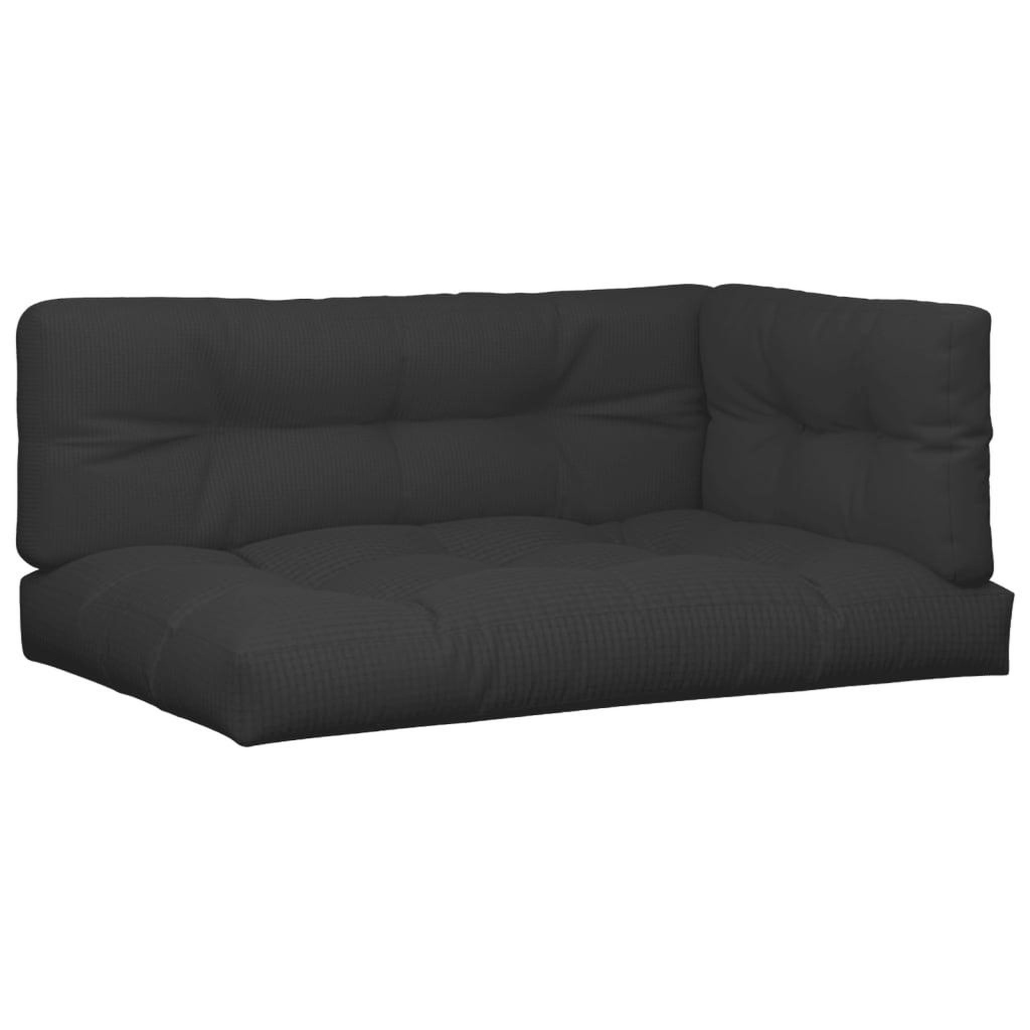 Voir la diapositive 2 : VIDAXL Coussins de palette lot de 3 noir tissu