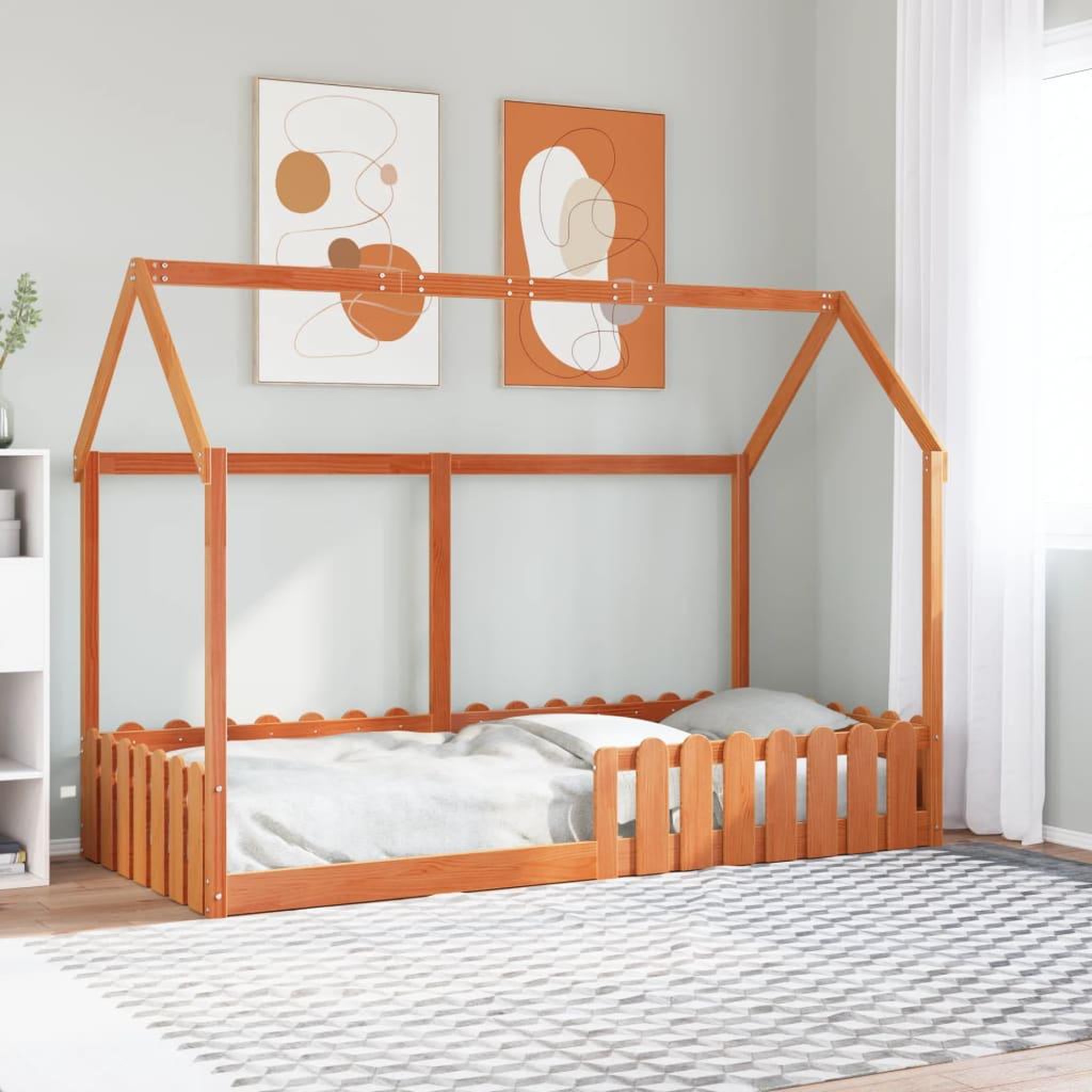 VIDAXL Cadre de lit d'enfants forme de maison sans matelas 90x200 cm