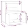Voir la diapositive 6 : VIDAXL Buffet Gris 60x34x75 cm Bois massif de pin