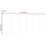 Voir la diapositive 6 : VIDAXL Tete de lit murale Blanc 240x1,5x80 cm Bois d'ingenierie