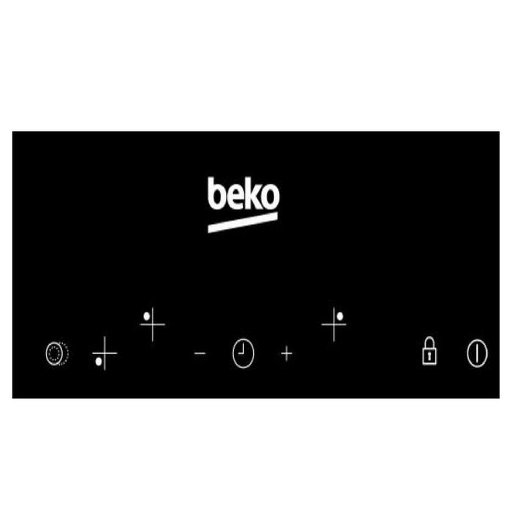 Voir la diapositive 2 : Beko Table de cuisson vitrocéramique 60cm 3 feux 5700w noir - hic63402t