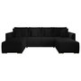 Voir la diapositive 1 : BEST MOBILIER Gabriel - canapé panoramique en u 7 places convertible avec coffre en tissu texturé
