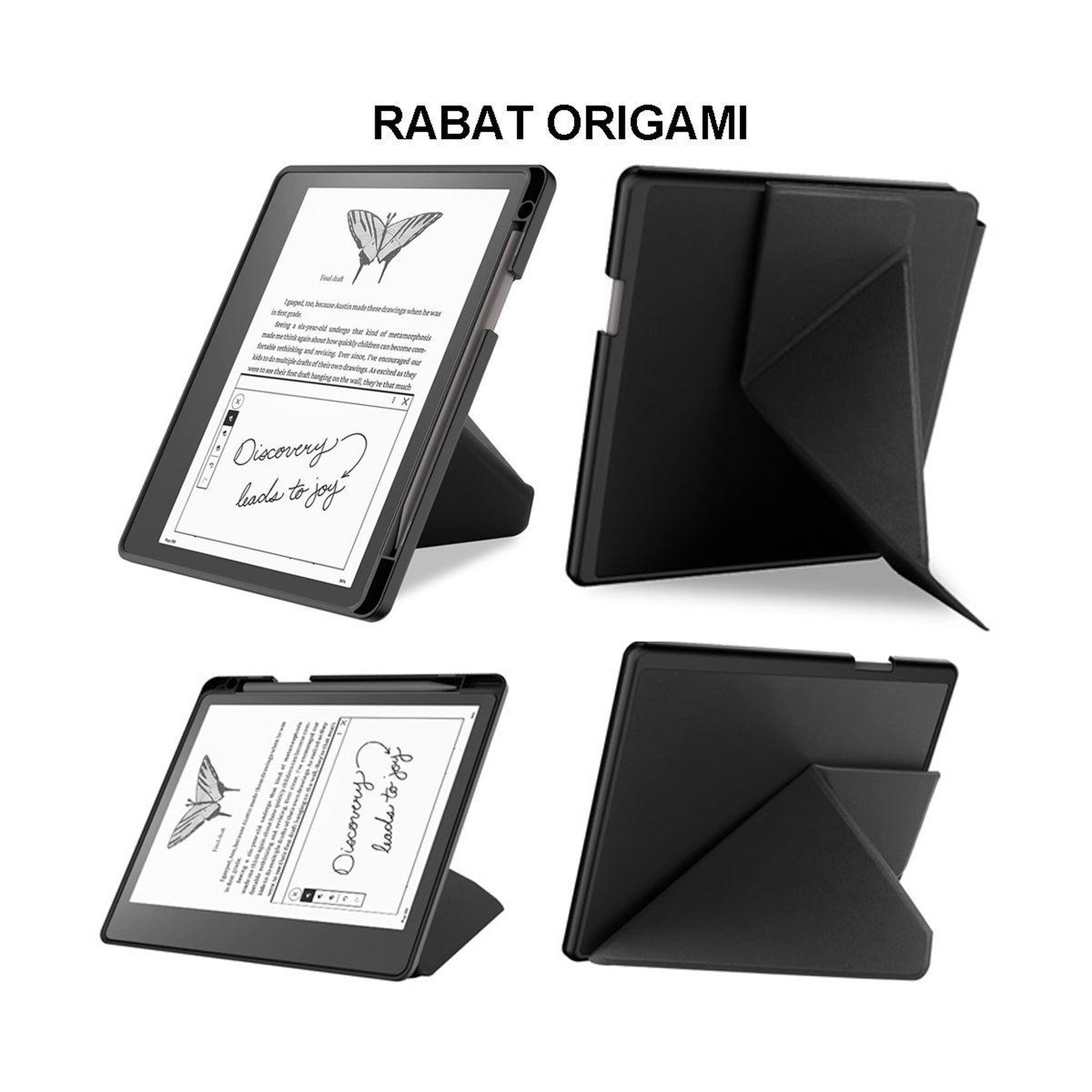 Voir la diapositive 2 : IBROZ Etui origami kindle scribe - 2024 noir
