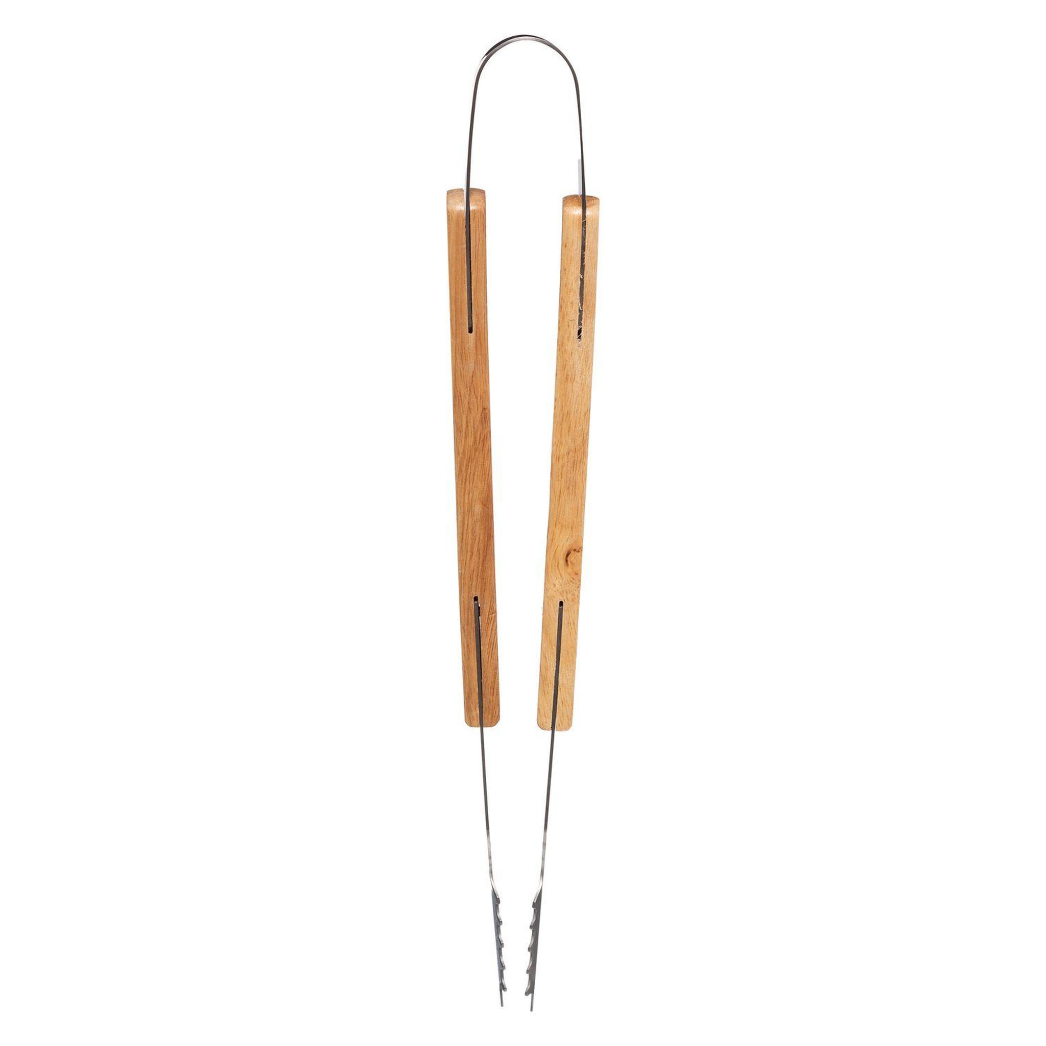 Voir la diapositive 4 : NEKA 3 Ustensiles pour barbecue en inox et manche en bois