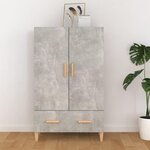 VIDAXL Buffet haut Gris béton 70x31x115 cm Bois d ingénierie