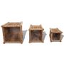 Voir la diapositive 5 : VIDAXL Lits sureleves en bambou avec doublure en nylon 3 pcs
