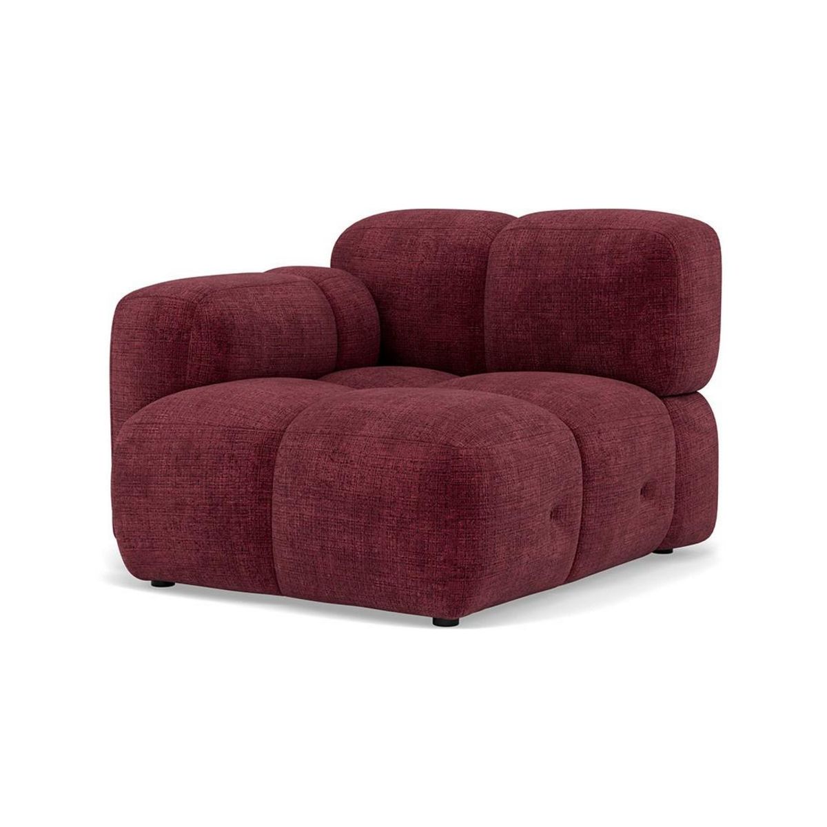 LISA DESIGN Grace - module d'assise gauche en velours texturé