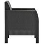 Voir la diapositive 3 : VIDAXL Chaise de jardin avec coussin Anthracite 63x65x76 cm PP Rotin