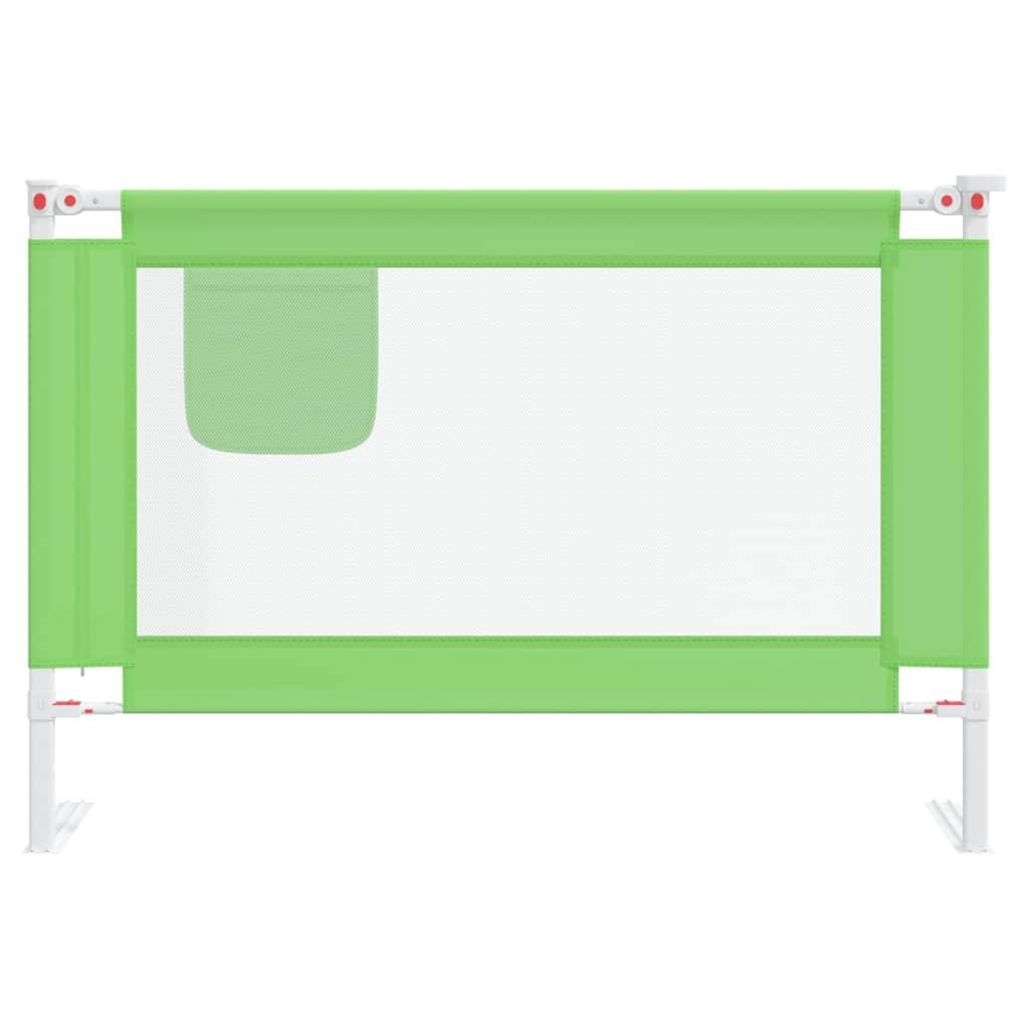 Voir la diapositive 3 : VIDAXL Barriere de securite de lit d'enfant Vert 100x25 cm Tissu