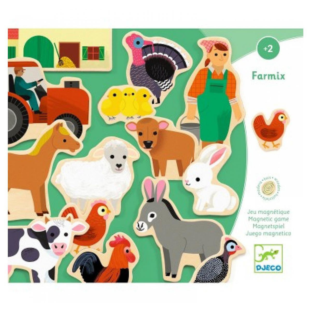 Djeco Farmix, pieces aimantees sur le theme de la ferme
