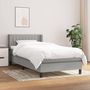 Voir la diapositive 2 : VIDAXL Sommier a lattes de lit avec matelas Gris clair 80x200 cm Tissu