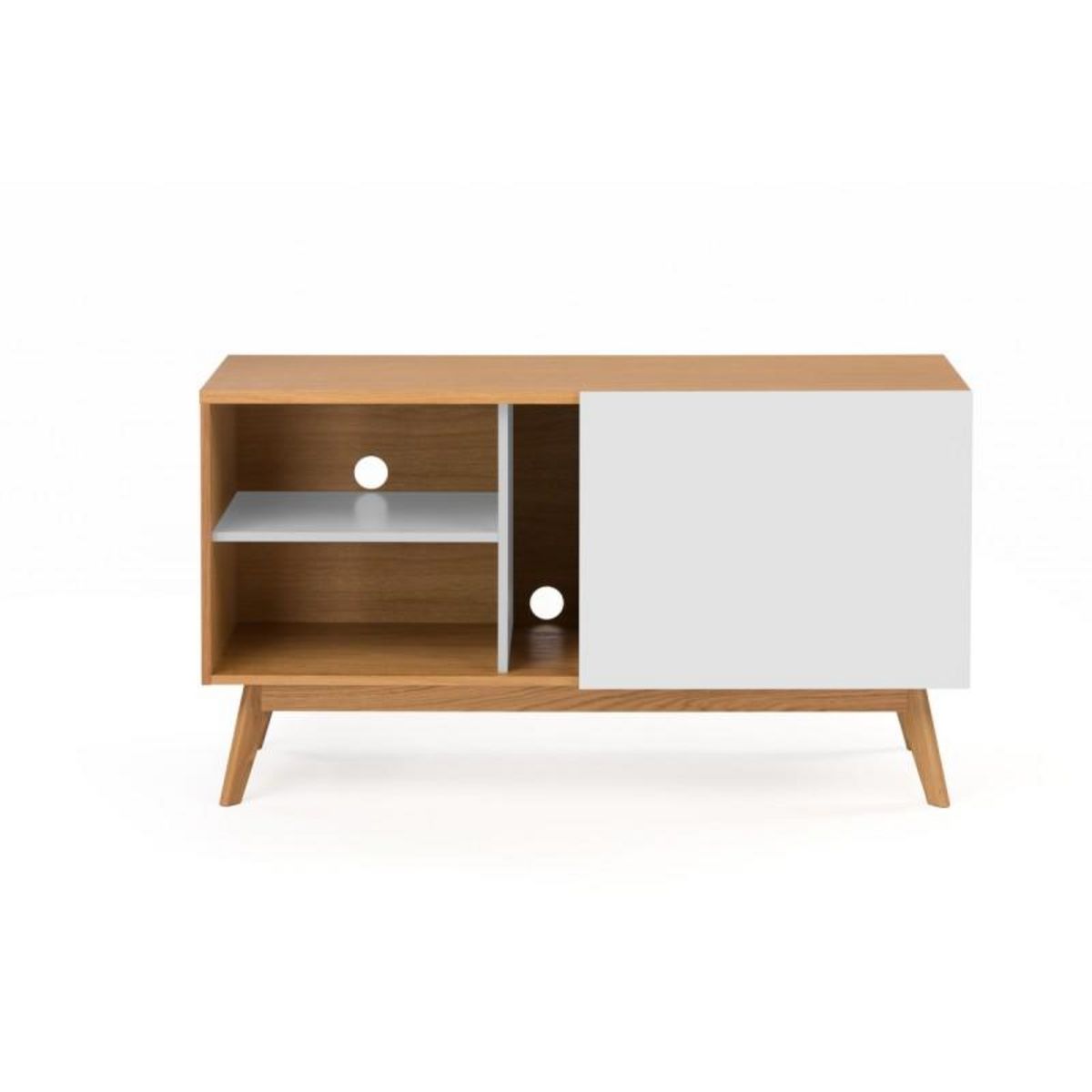 Paris Prix Buffet 4 tiroirs & 1 porte  Avon  128cm Chêne & Bleu