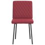 Voir la diapositive 4 : VIDAXL Chaises a manger lot de 4 rouge bordeaux similicuir