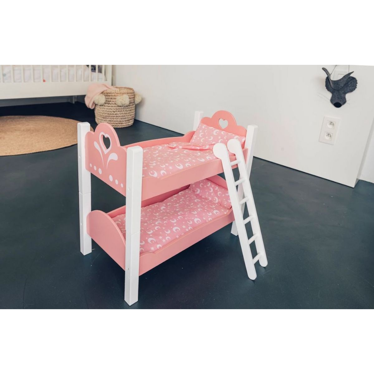 One Two Fun Lit de poupée superposé en bois