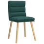 Voir la diapositive 3 : VIDAXL Chaises a manger lot de 4 vert fonce tissu