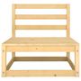 Voir la diapositive 3 : VIDAXL Canape central de jardin avec coussins gris Bois de pin massif