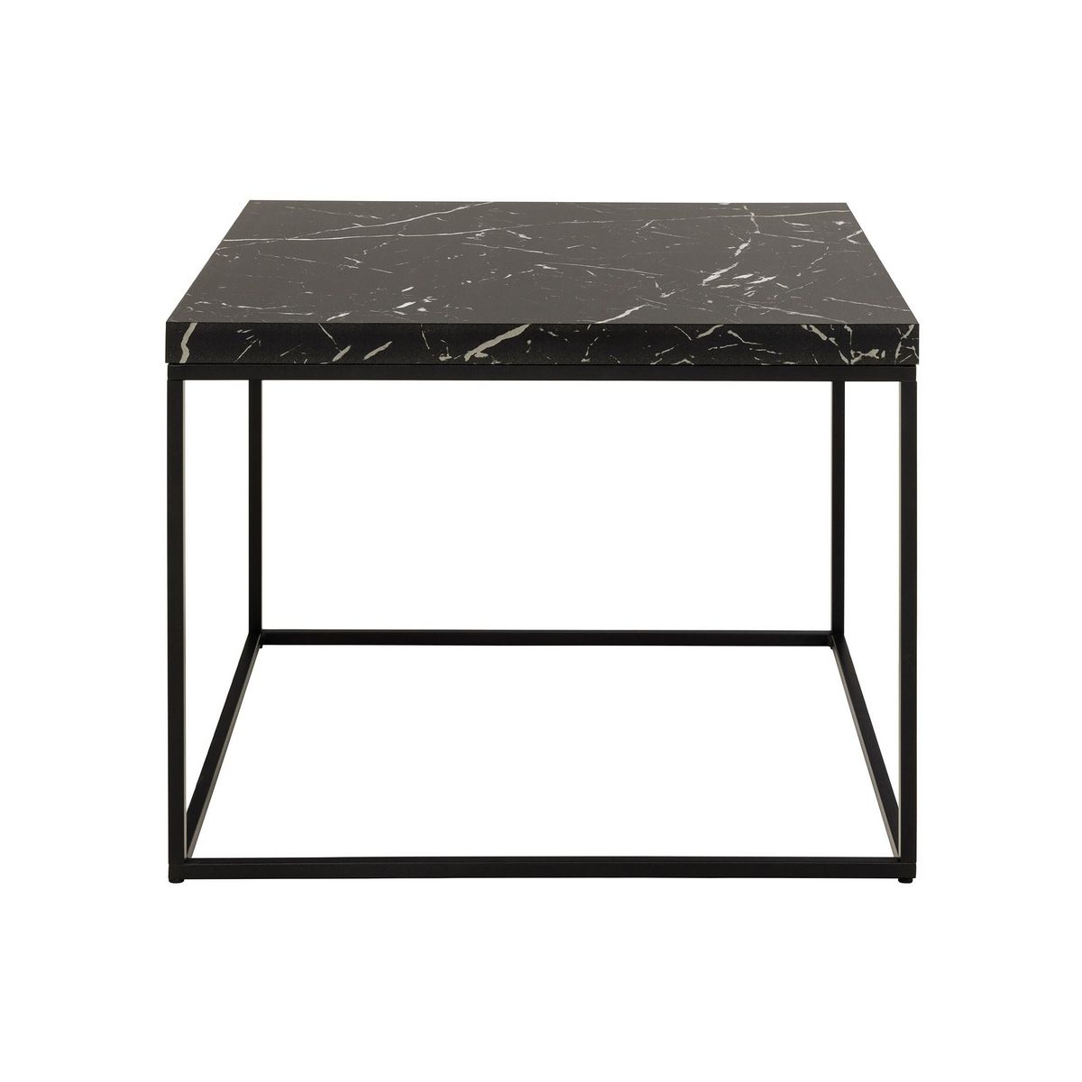 LISA DESIGN Alamosa - table basse - effet marbre noir - 60 cm