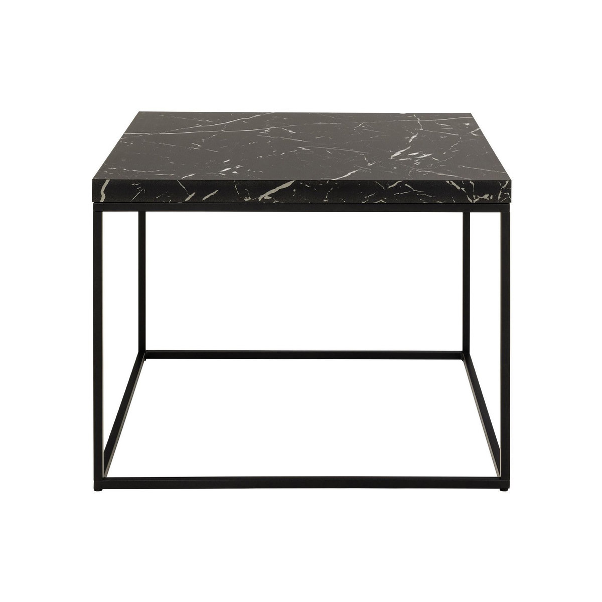 LISA DESIGN Alamosa - table basse - effet marbre noir - 60 cm