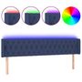 Voir la diapositive 2 : VIDAXL Tete de lit a LED Bleu 203x16x78/88 cm Tissu