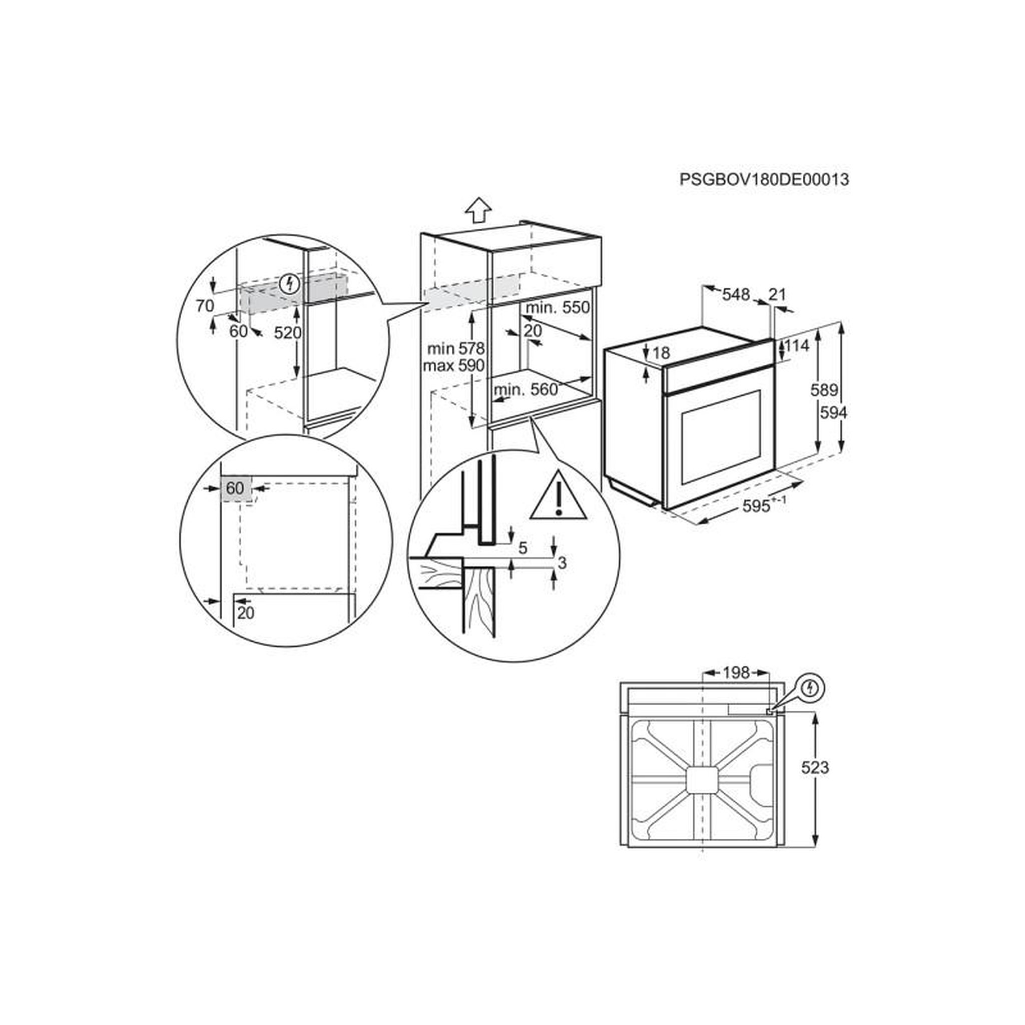 Voir la diapositive 5 : AEG Four encastrable Aeg TR7PB731ST