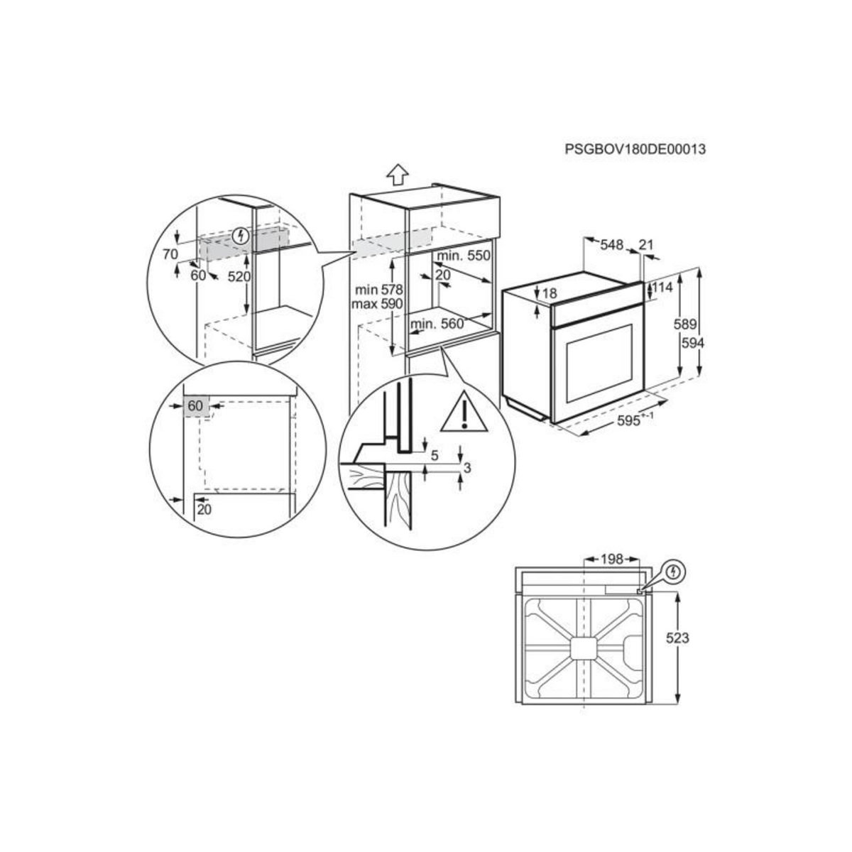 AEG Four encastrable Aeg TR7PB731ST