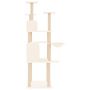 Voir la diapositive 4 : VIDAXL Arbre a chat avec griffoirs en sisal Creme 166 cm