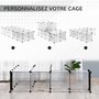 Voir la diapositive 4 : PAWHUT PawHut Cage parc enclos modulable petits animaux de compagnie - dim. standards 140L x 70l x 70H cm - 27 panneaux bords arrondis - résine PP fils d'acier noir