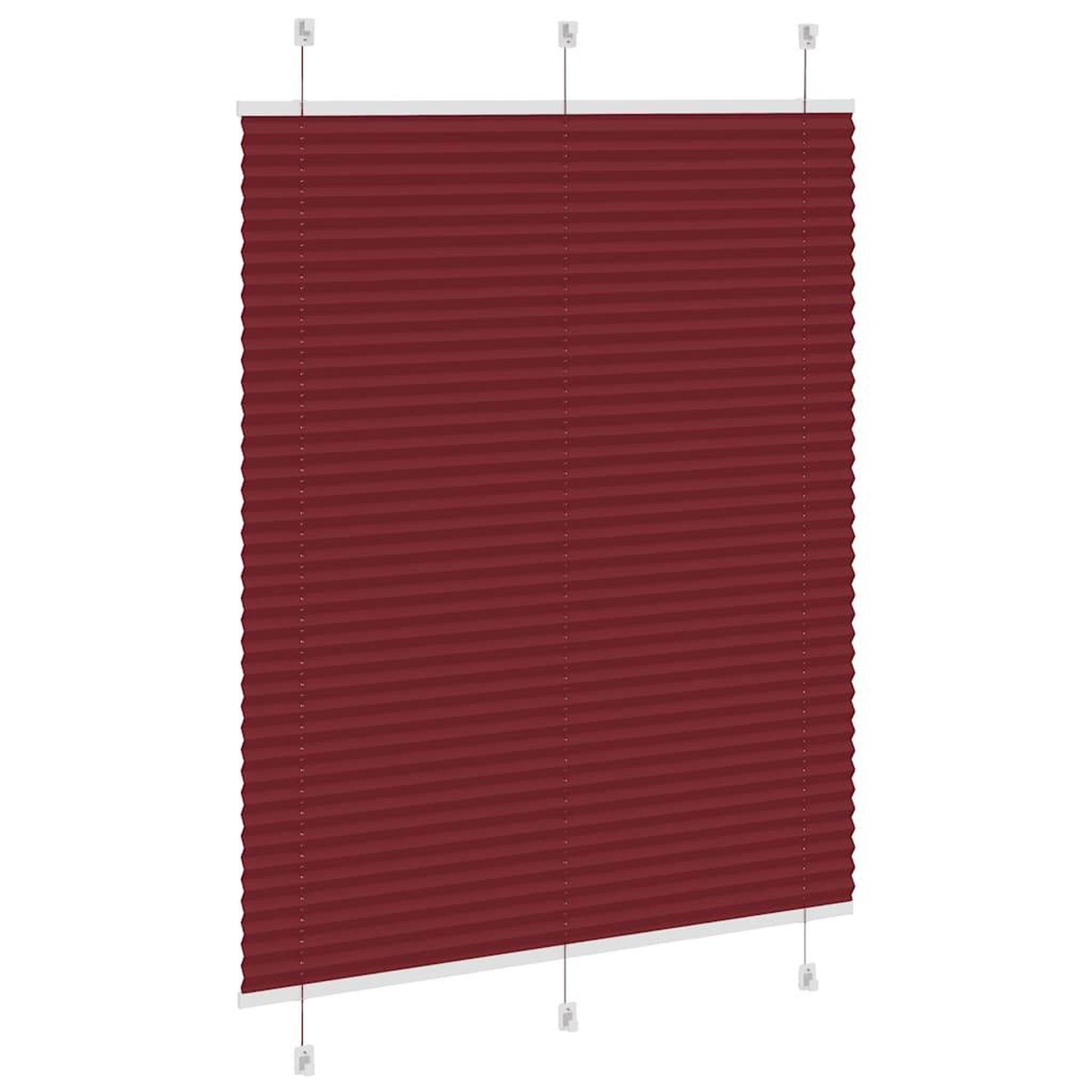 Voir la diapositive 4 : VIDAXL Store plisse rouge bordeaux 110x150 cm largeur du tissu 109,4cm