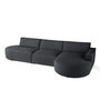 Voir la diapositive 2 : LISA DESIGN Spiaggia - canapé d'angle droit - forme arrondie - 5 places - en velours côtelé