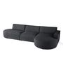 Voir la diapositive 2 : LISA DESIGN Spiaggia - canapé d'angle droit - forme arrondie - 5 places - en velours côtelé