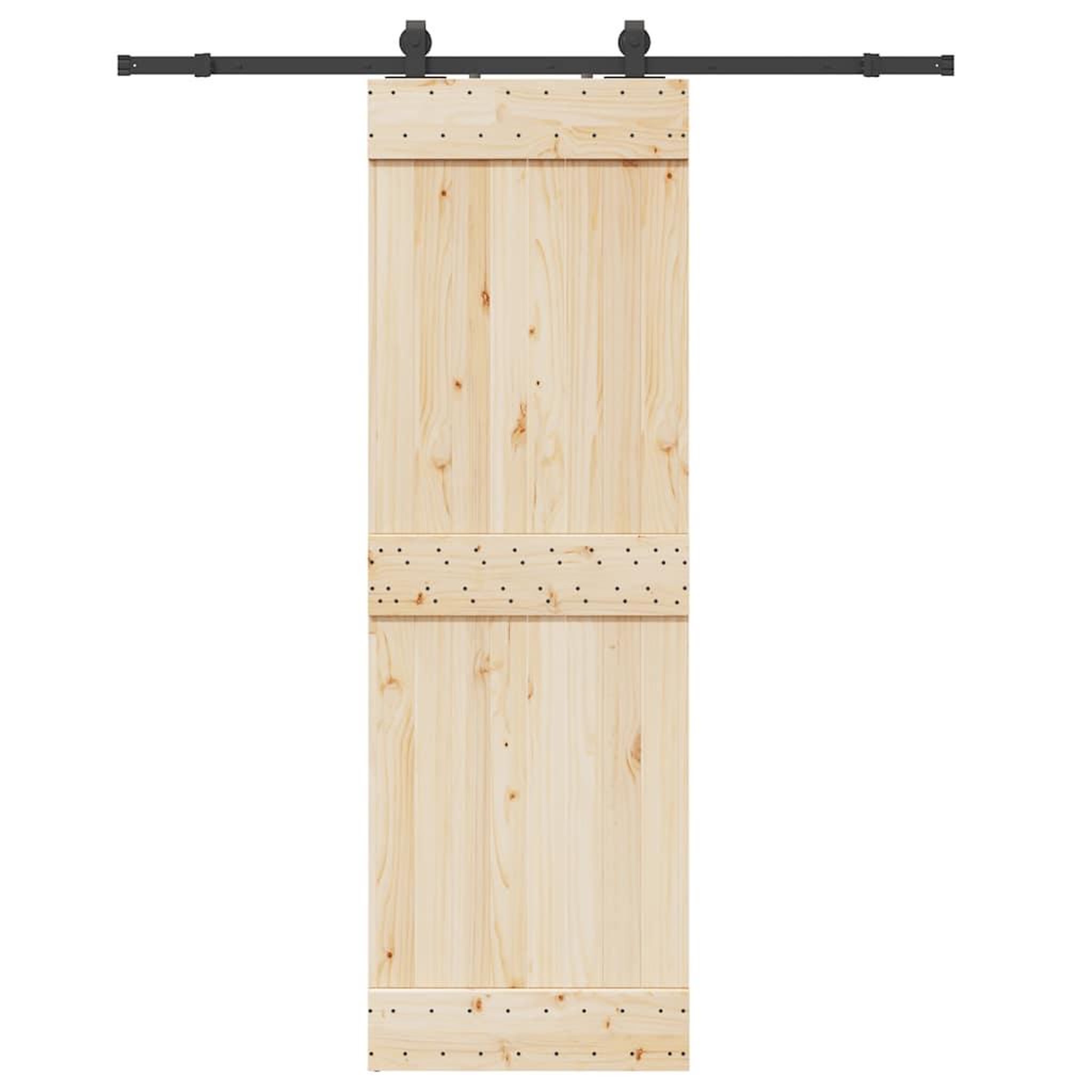 VIDAXL Kit de quincaillerie de porte coulissante 183 cm Acier Noir