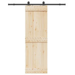 VIDAXL Kit de quincaillerie de porte coulissante 183 cm Acier Noir