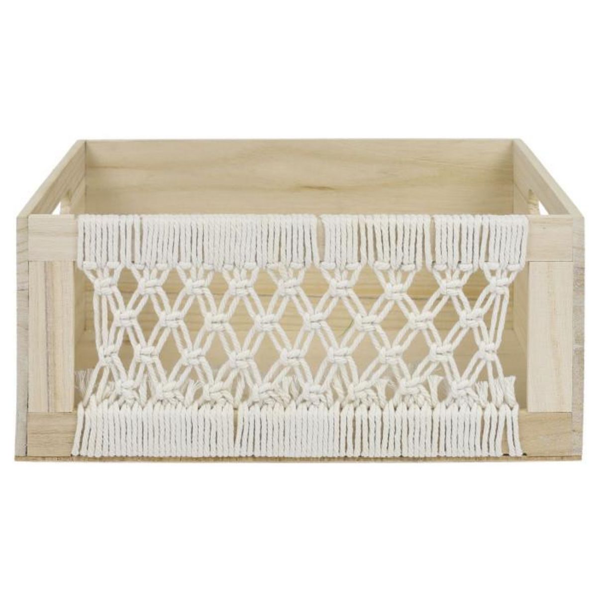 Paris Prix Lot de 3 Caisses Gigognes  Boho  35cm Beige