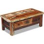 Voir la diapositive 5 : VIDAXL Table basse a tiroirs Bois de recuperation 90x45x35 cm