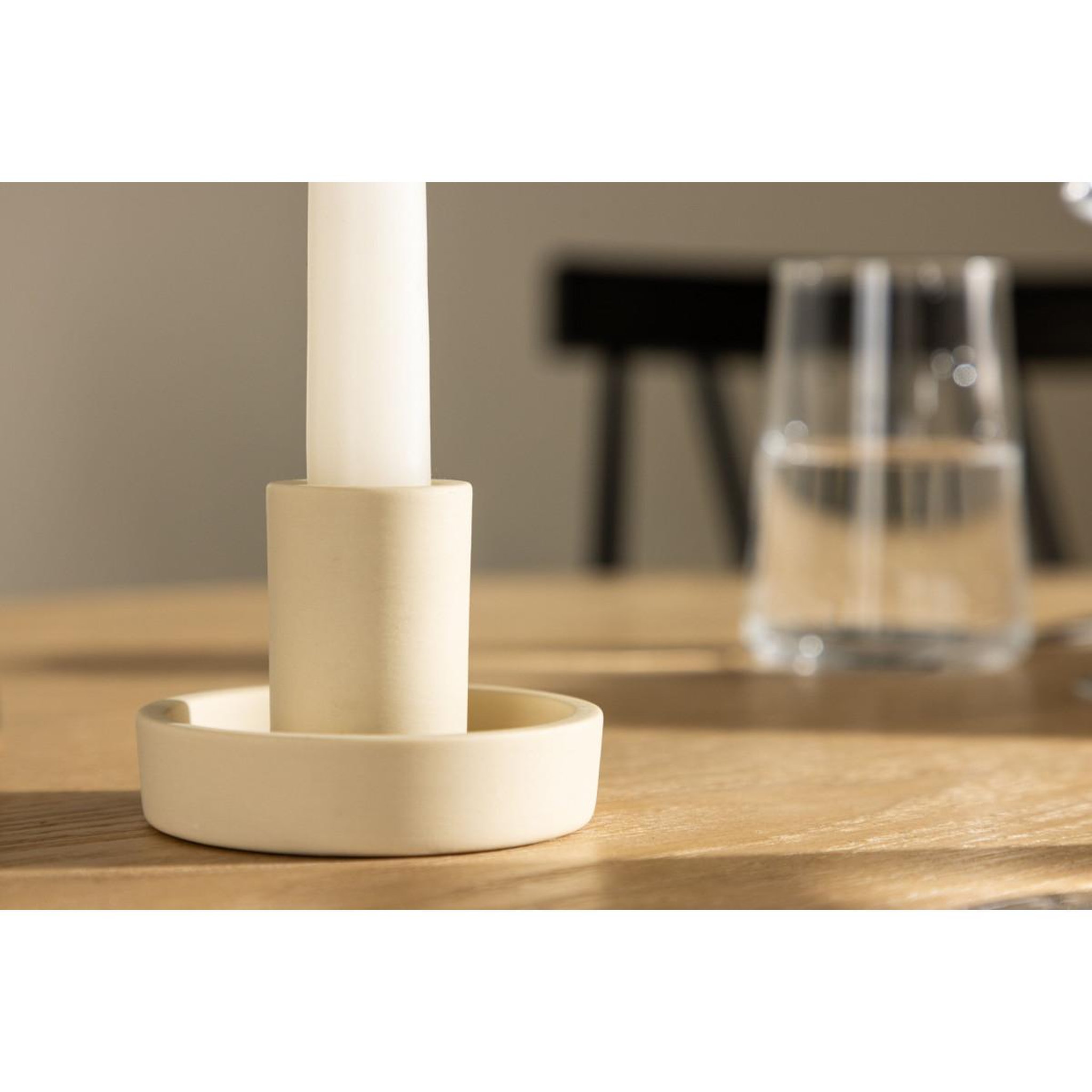 Voir la diapositive 3 : Paris Prix Bougeoir design en argile  ceco  11cm beige