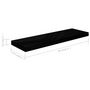 Voir la diapositive 6 : VIDAXL Etagere murale flottante 4 pcs Noir brillant 80x23,5x3,8 cm MDF