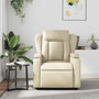 Voir la diapositive 3 : VIDAXL Fauteuil inclinable de massage Creme Similicuir