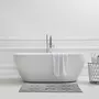 GUY LEVASSEUR Tapis de bain en coton fantaisie gris 60x120cm