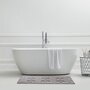 GUY LEVASSEUR Tapis de bain en coton fantaisie gris 60x120cm