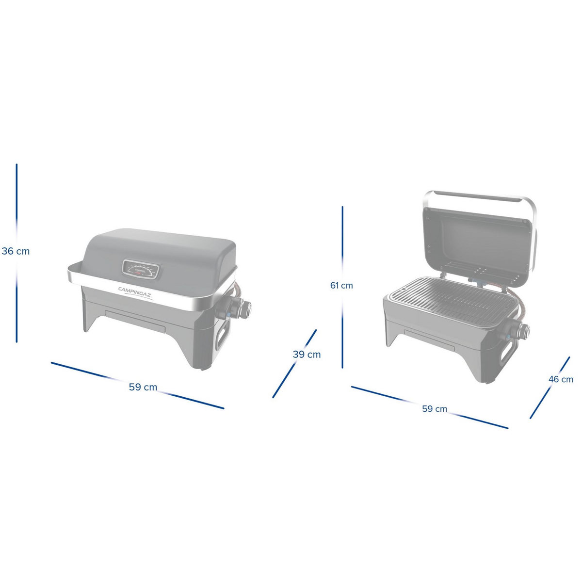 CAMPINGAZ Barbecue à gaz en acier à poser gris ATTITUDE 2go