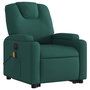 Voir la diapositive 4 : VIDAXL Fauteuil inclinable de massage electrique Vert fonce Tissu