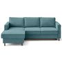Voir la diapositive 4 : LISA DESIGN Jake - canapé d'angle gauche 4 places convertible avec coffre en tissu velours relief