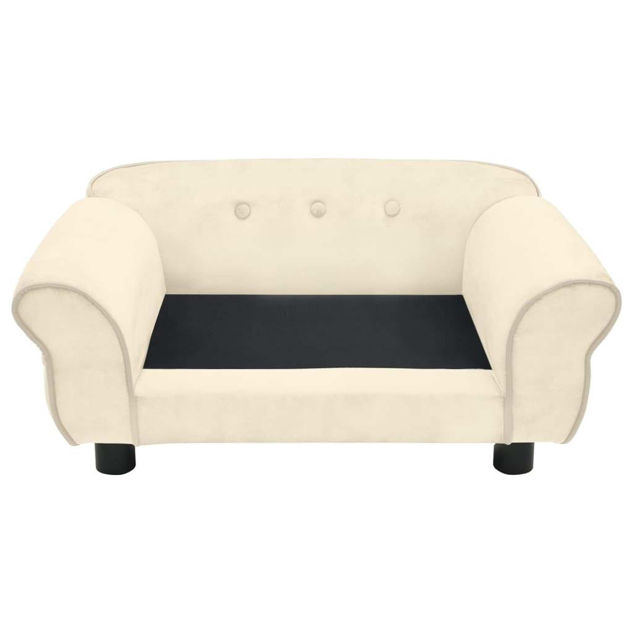 Voir la diapositive 5 : VIDAXL Canape pour chien Creme 72x45x30 cm Peluche