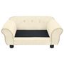 Voir la diapositive 5 : VIDAXL Canape pour chien Creme 72x45x30 cm Peluche