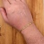 Voir la diapositive 3 : L'ATELIER D'AZUR Bracelet Or 18 Carats 750/000 Maille Grain de Café Jaune - Homme ou Femme