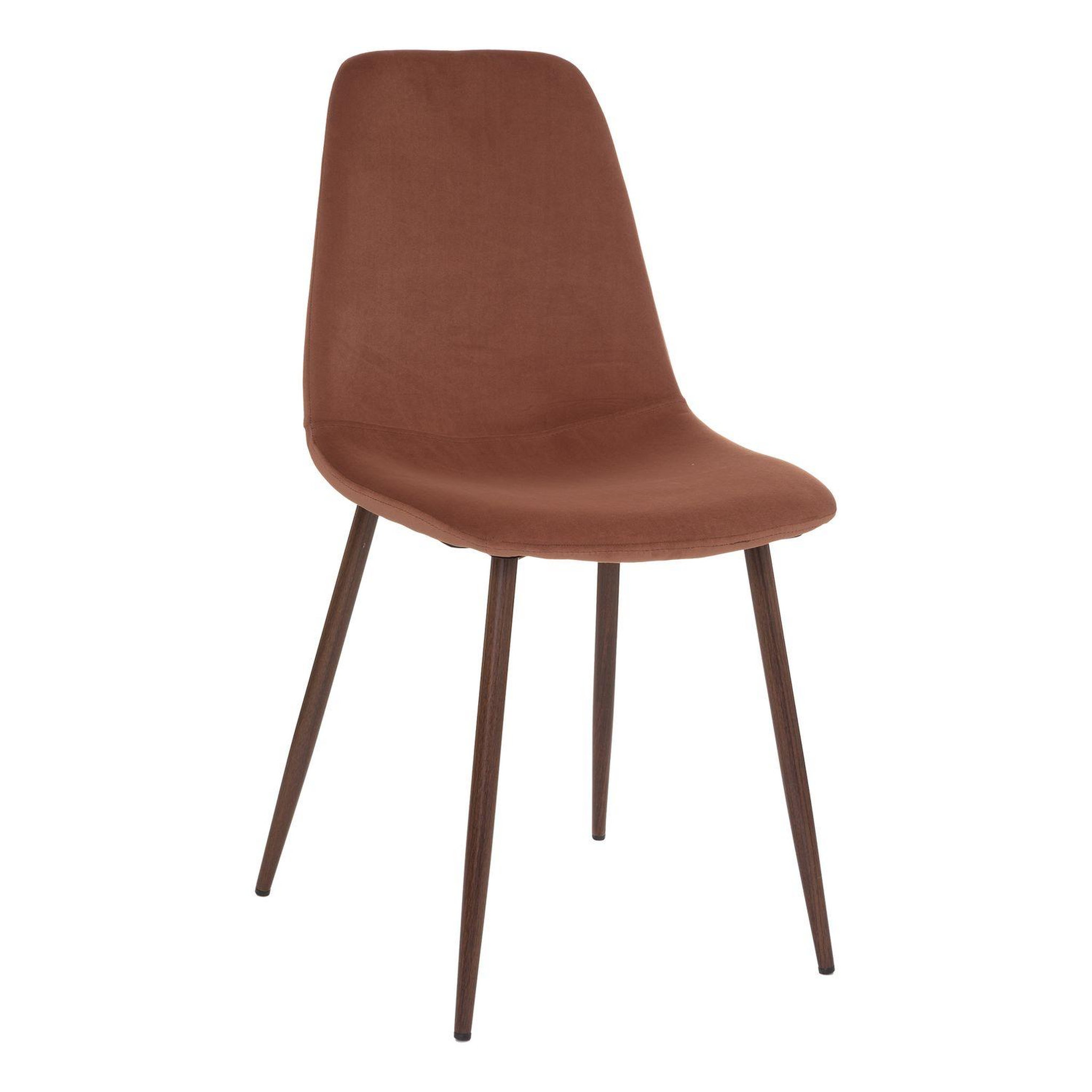 Voir la diapositive 4 : TOILINUX Lot de 4 Chaises confortables en polyester effet velours et pieds en fer