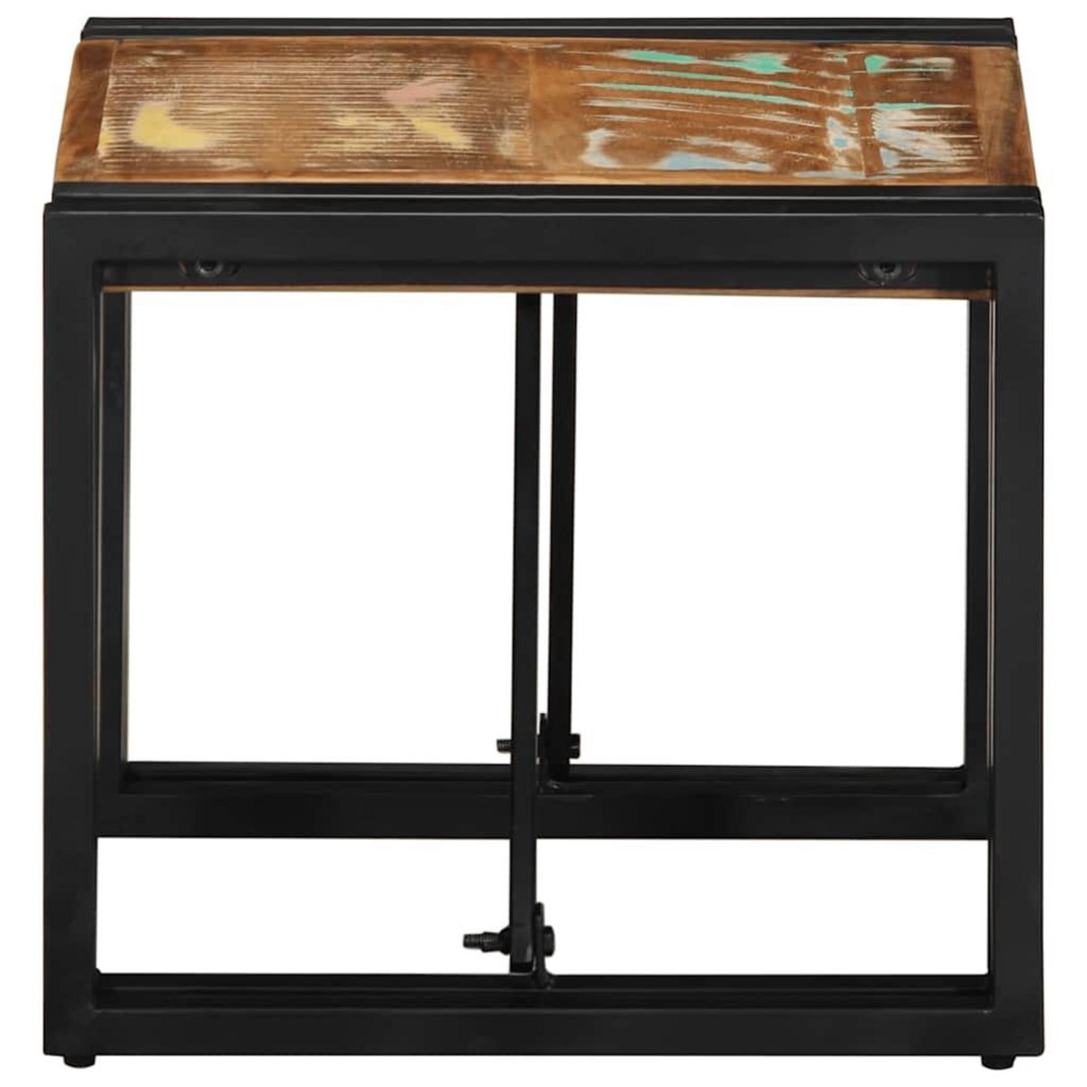 VIDAXL Table basse multicolore 40x40x35 cm bois de recuperation massif