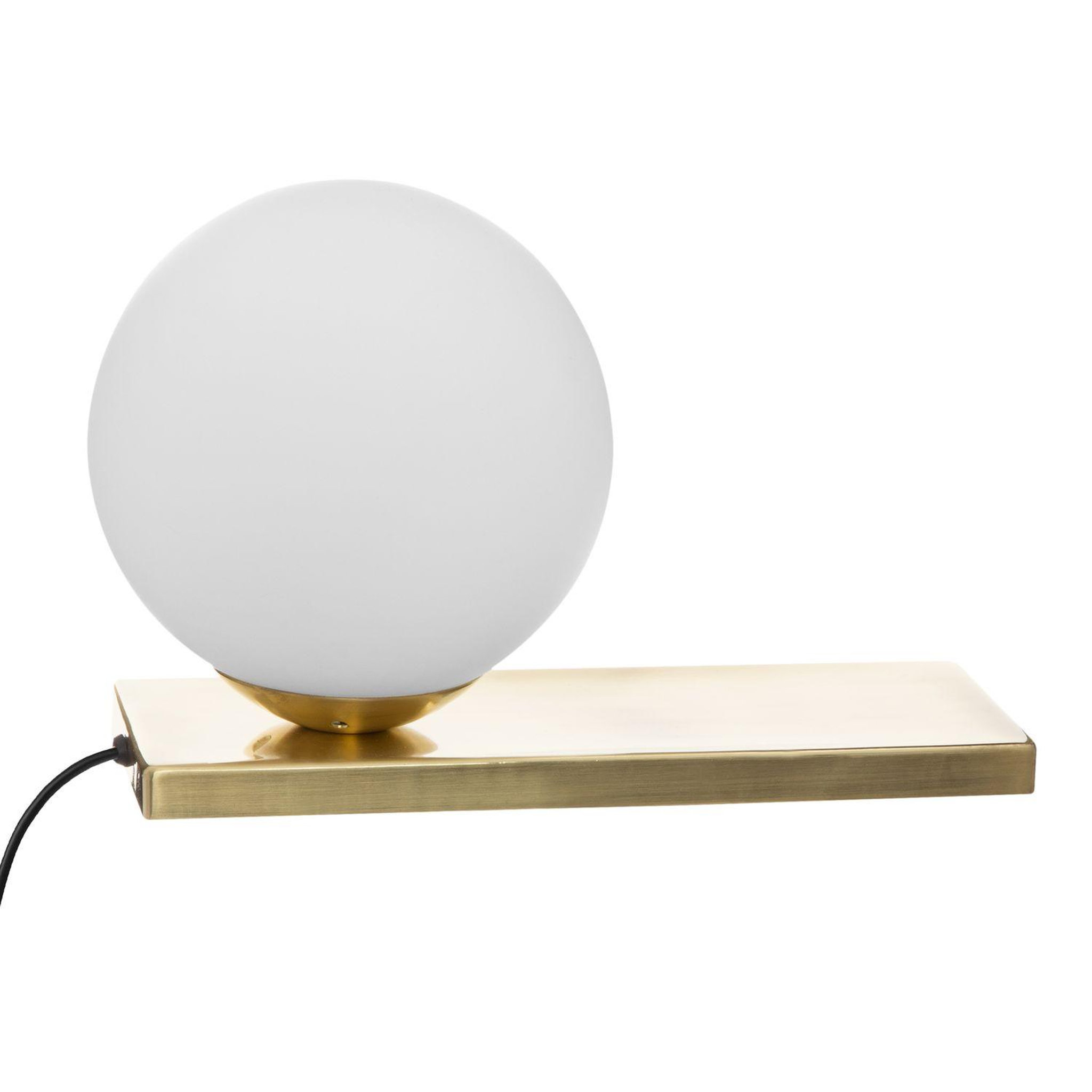 Voir la diapositive 2 : ATMOSPHERA Lampe boule à poser avec base doré - h. 17,5 cm