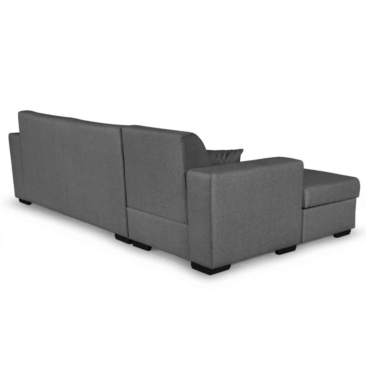 Canapé d'angle gauche convertible  4 places avec coffre tissu CARIBEA